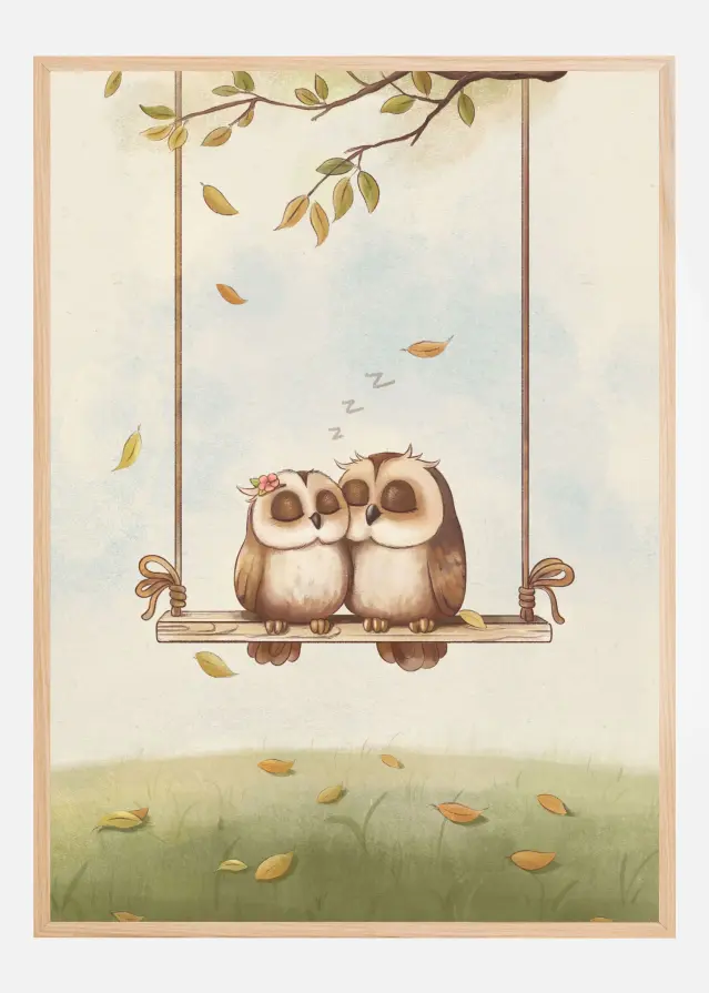 Owls in love Plakat
