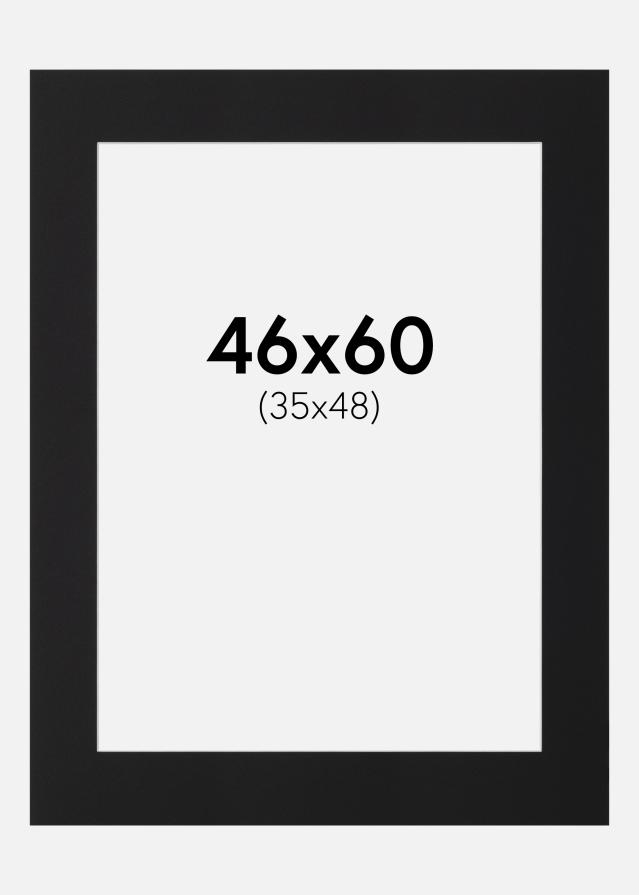 Passepartout Sort Standard (Hvid kerne) 36x60 cm (35x48)