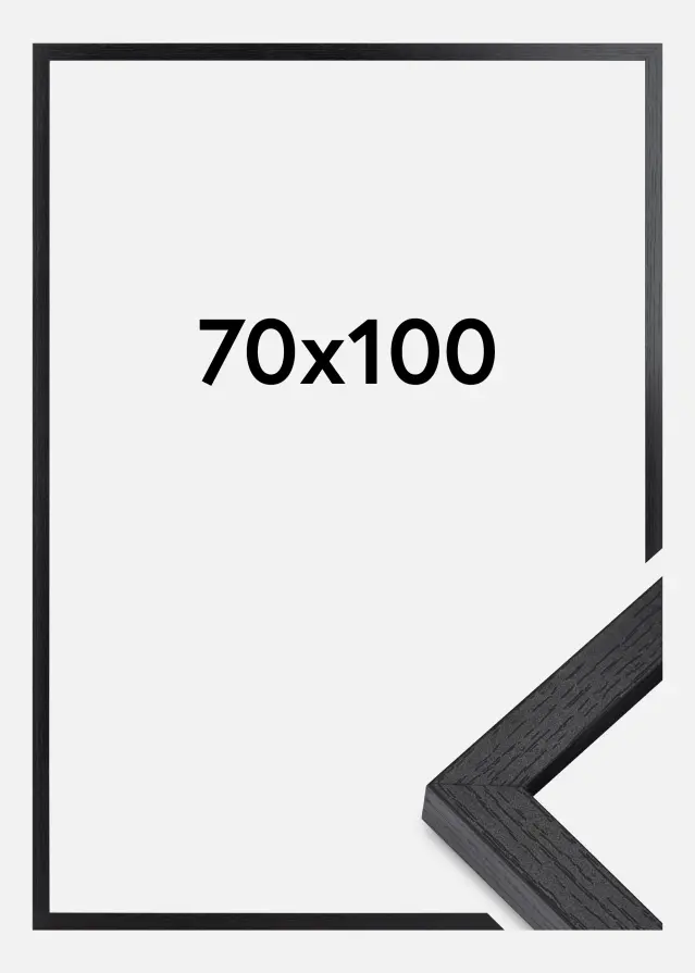 BGA Boksramme Akrylglas Sort 70x100 cm