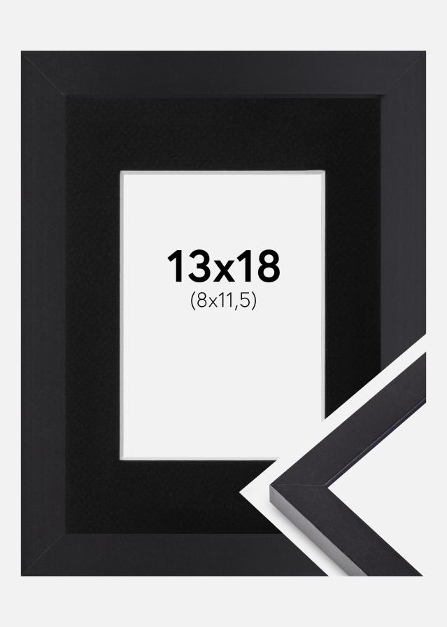 Ramme Selection Sort 13x18 cm - Passepartout Sort 9x12 cm