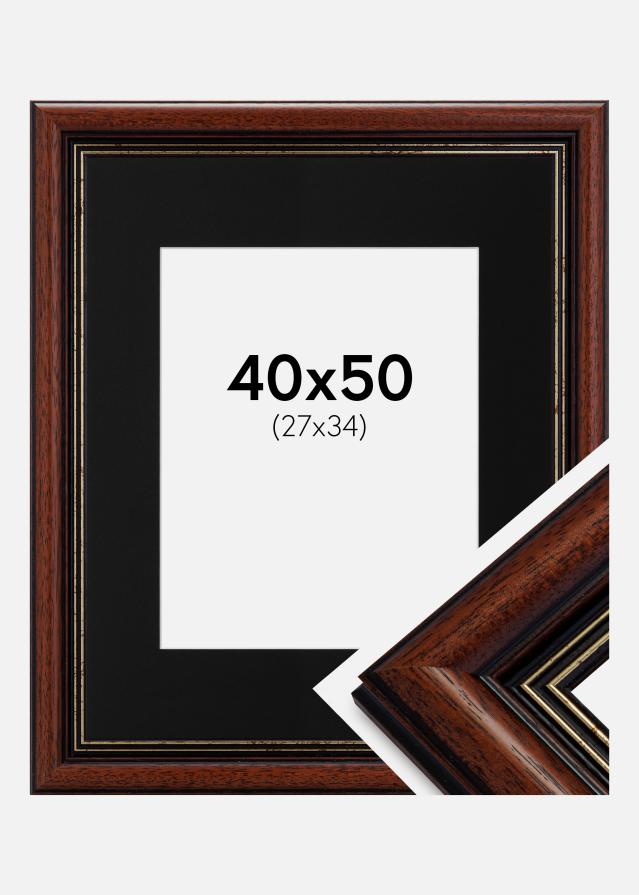 Ramme Old Retro 40x50 cm - Passepartout Sort 28x35 cm