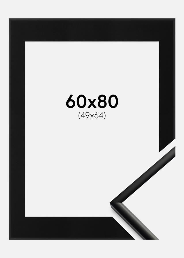 Ramme New Lifestyle Mat Sort 60x80 cm - Passepartout Sort 50x65 cm