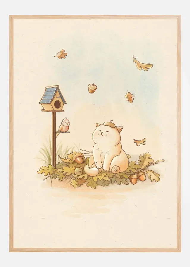Chilling Chubby Cat Plakat