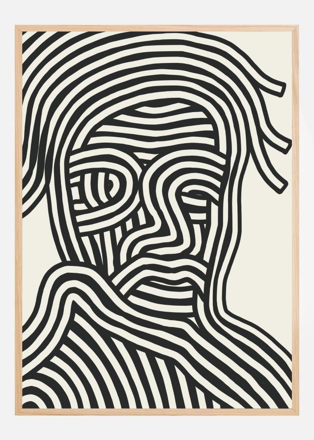 Stripe Portrait Plakat