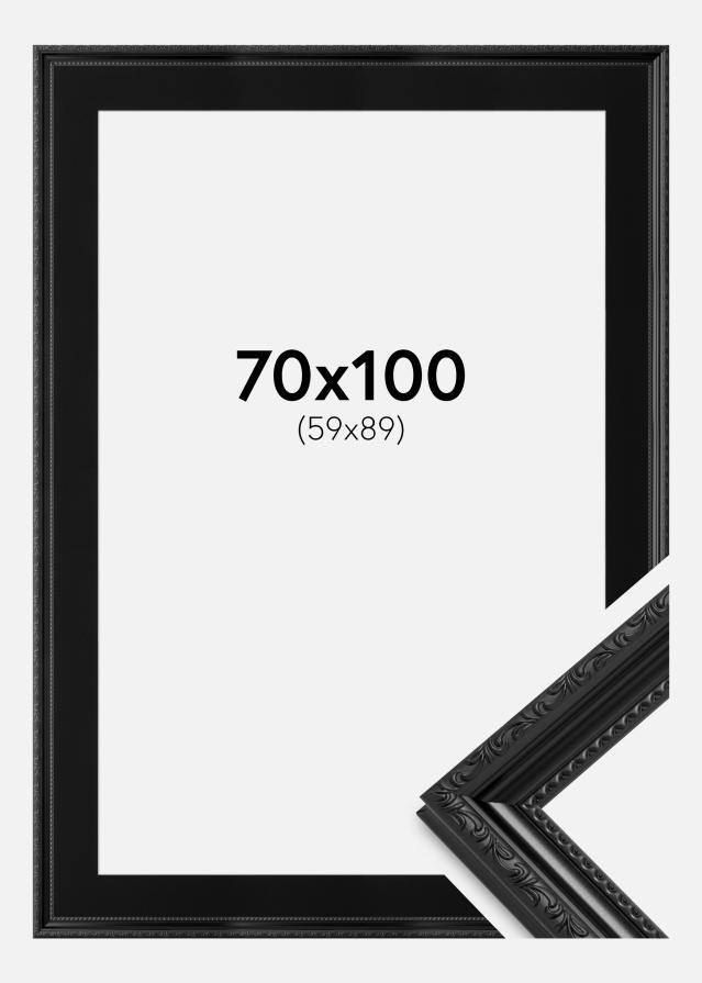 Ramme Abisko Sort 70x100 cm - Passepartout Sort 60x90 cm