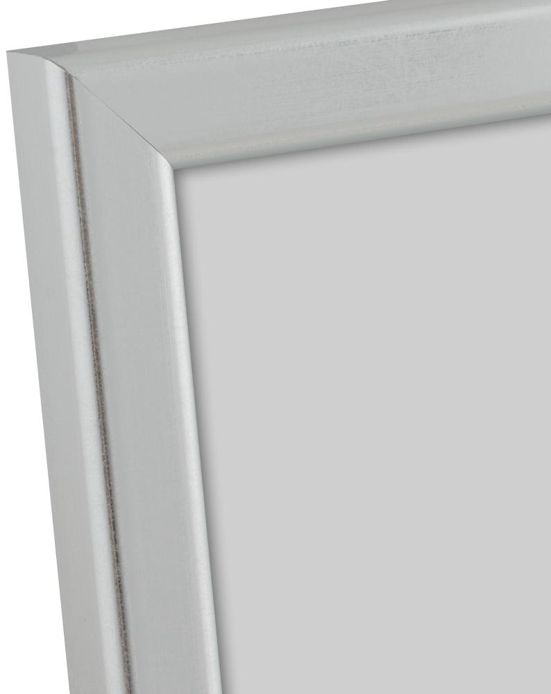 Ramme Slim Mat antirefleksglas Sølv 18x24 cm