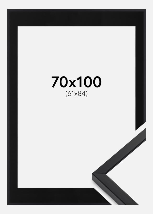 Ramme E-Line Sort 70x100 cm - Passepartout Sort 62x85 cm
