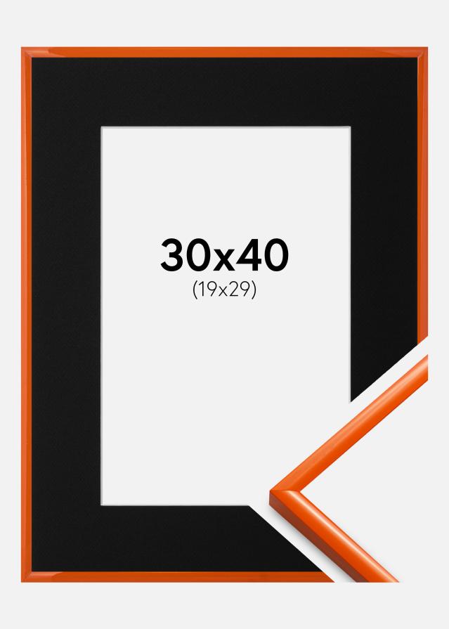 Ramme New Lifestyle Orange 30x40 cm - Passepartout Sort 20x30 cm