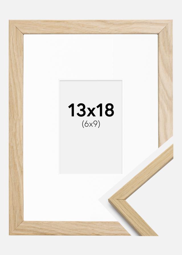 Ramme Edsbyn Eg 13x18 cm - Passepartout Hvid 7x10 cm