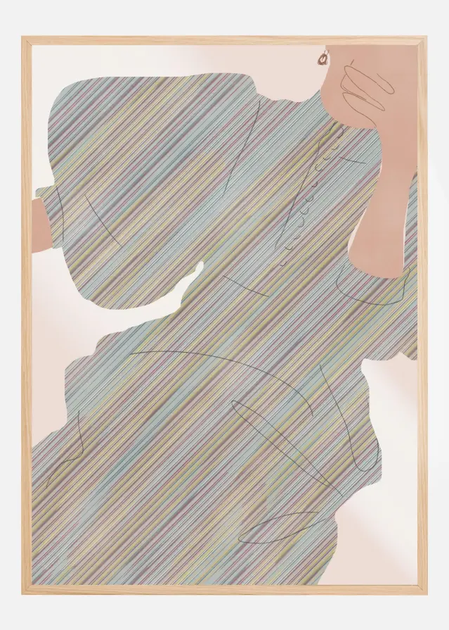 Selfie In Stripe Plakat