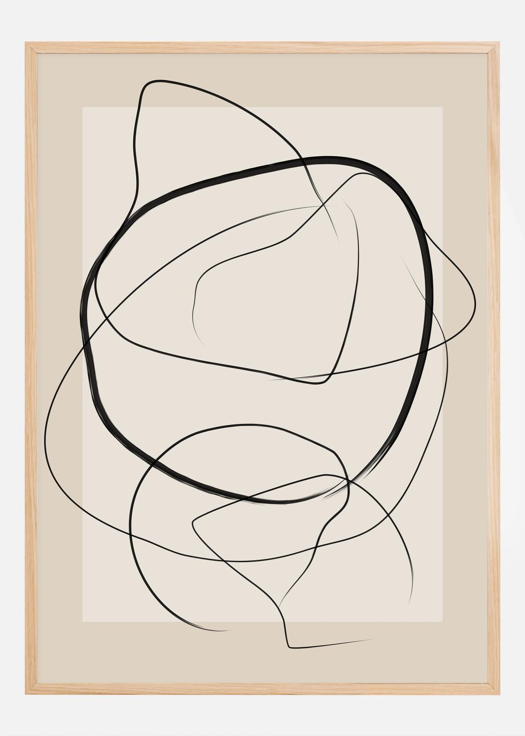 Product Image for Soft Abstract Lines Art Plakat (21x29.7 cm (A4))