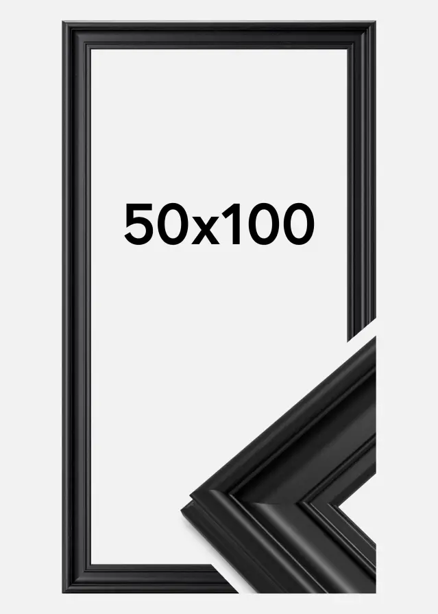 Ramme Mora Premium Sort 50x100 cm