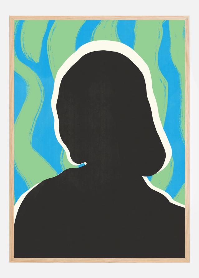 Anonymous Portrait In Cool Colors Plakat