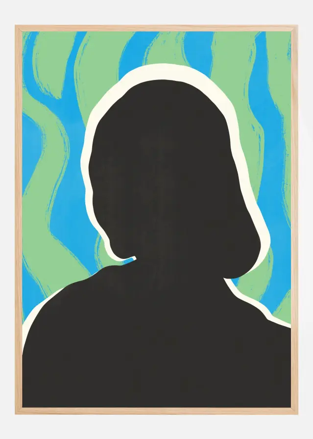 Anonymous Portrait In Cool Colors Plakat