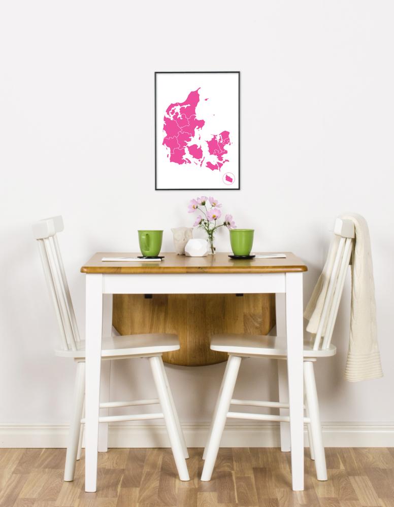 Kort - Danmark - Rosa