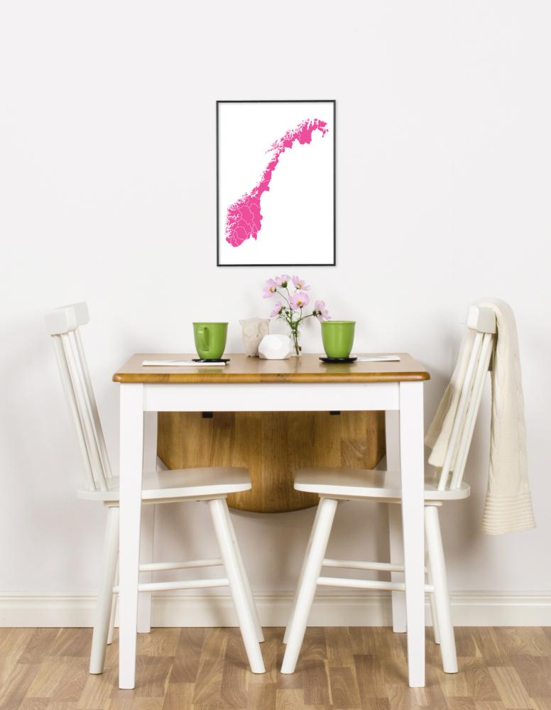 Kort - Norge - Rosa