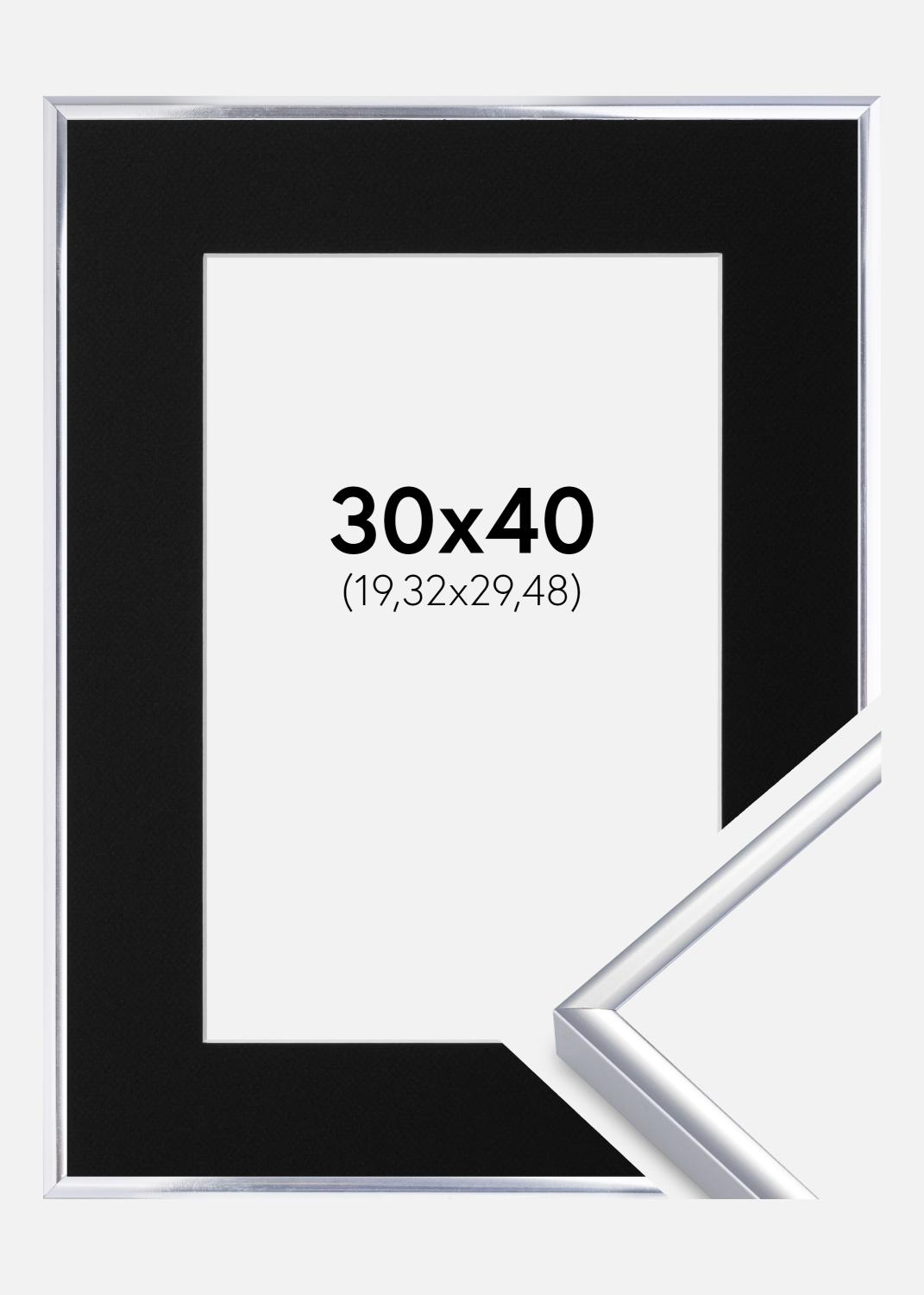 Product Image for Ramme Aluminium Blank Sølv 30x40 cm - Passepartout Sort 8x12 inches