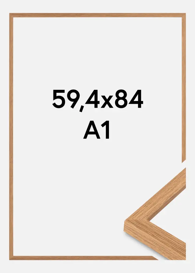 Ramme Modern Akrylglas Teak 59,4x84cm (A1)