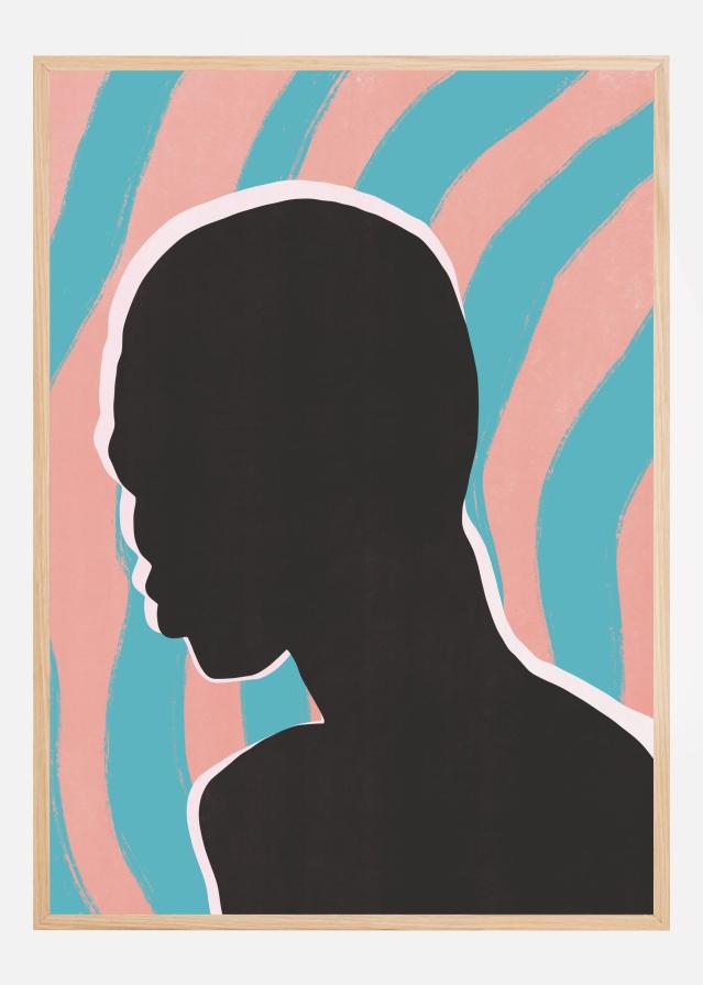 Anonymous Portrait In Neon Lights Plakat