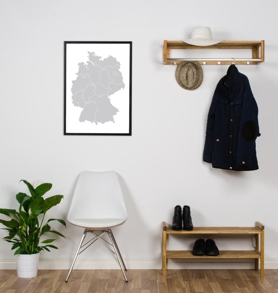 Kort - Tyskland - Grå