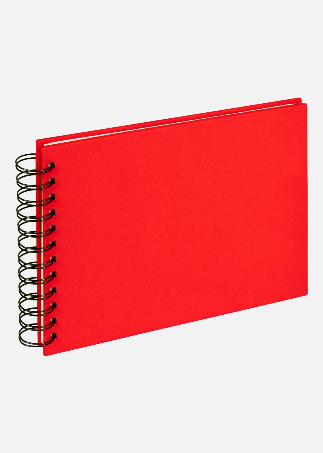 Product Image for Cloth Spiralalbum Rød - 19,5x15 cm (40 Sorte sider / 20 ark)