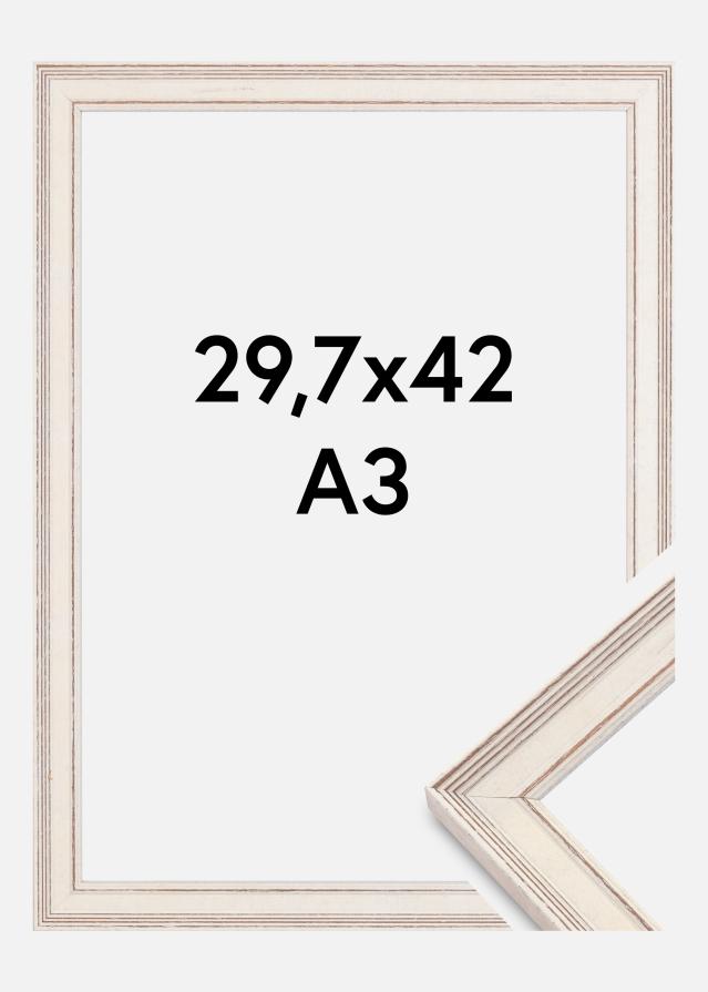 Ramme Shabby Chic Akrylglas Hvid 29,7x42 cm (A3)