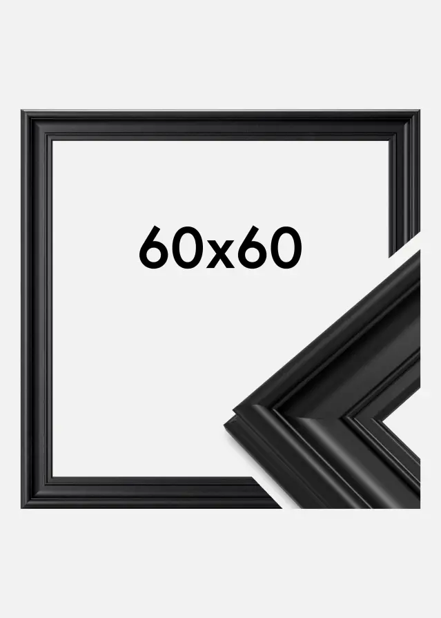 Ramme Mora Premium Sort 60x60 cm