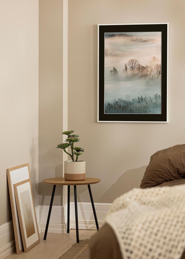 Ramme New Lifestyle Hvid 70x100 cm - Passepartout Sort 59,4x84 cm (A1)