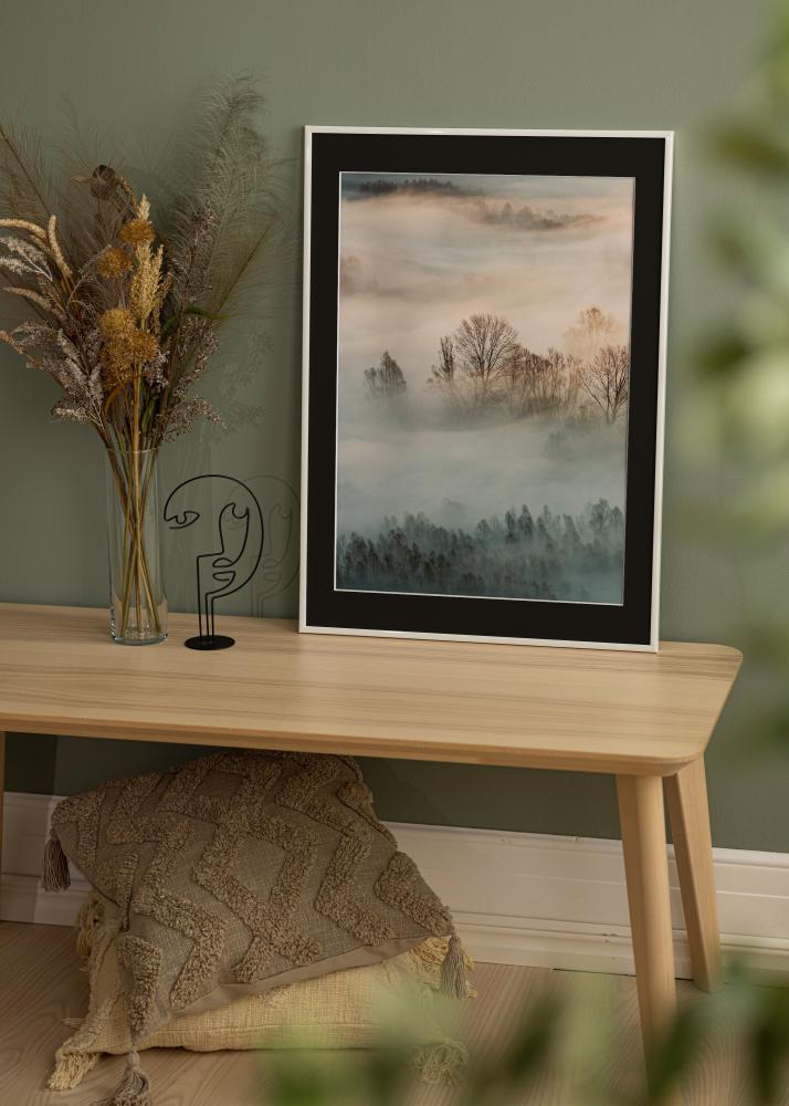 Ramme New Lifestyle Hvid 70x100 cm - Passepartout Sort 59,4x84 cm (A1)