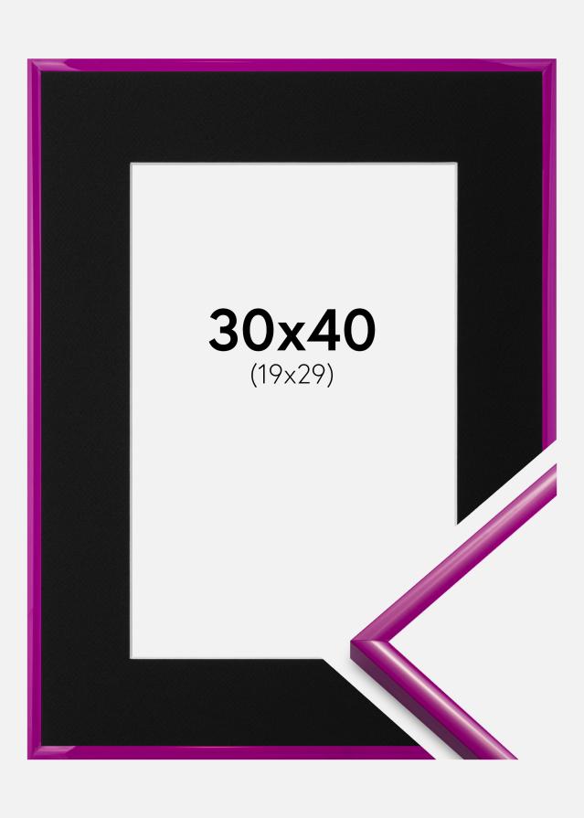 Ramme New Lifestyle Fuchsia 30x40 cm - Passepartout Sort 20x30 cm