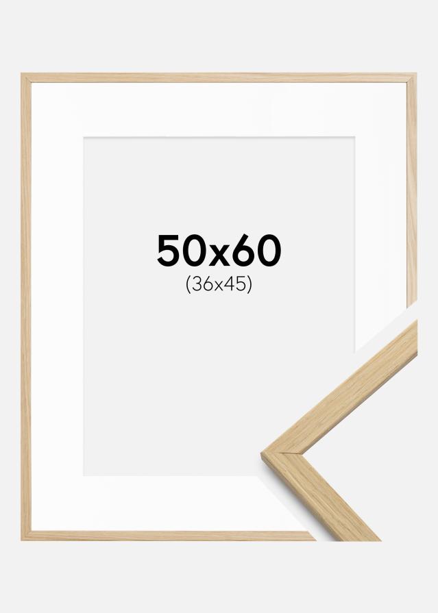 Ramme Edsbyn Eg 50x60 cm - Passepartout Hvid 37x46 cm