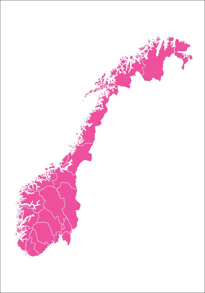 Kort - Norge - Rosa