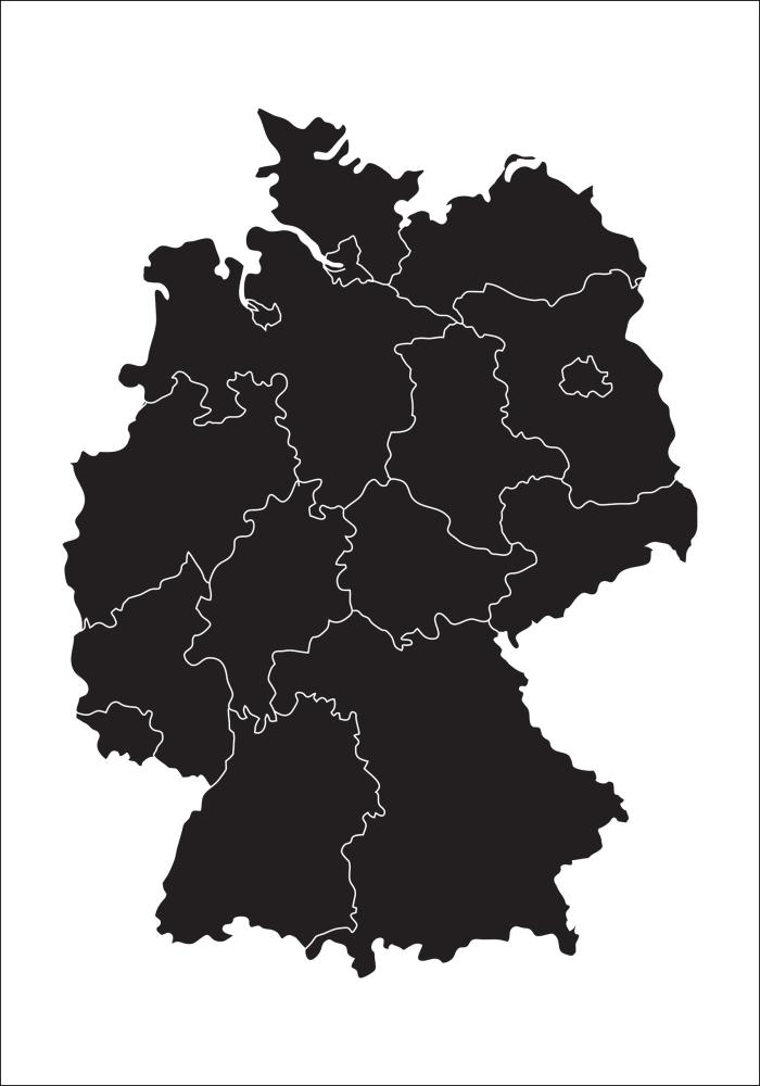 Kort - Tyskland - Sort