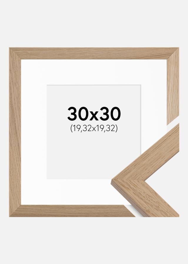Ramme Trendline Eg 30x30 cm - Passepartout Hvid 8x8 inches