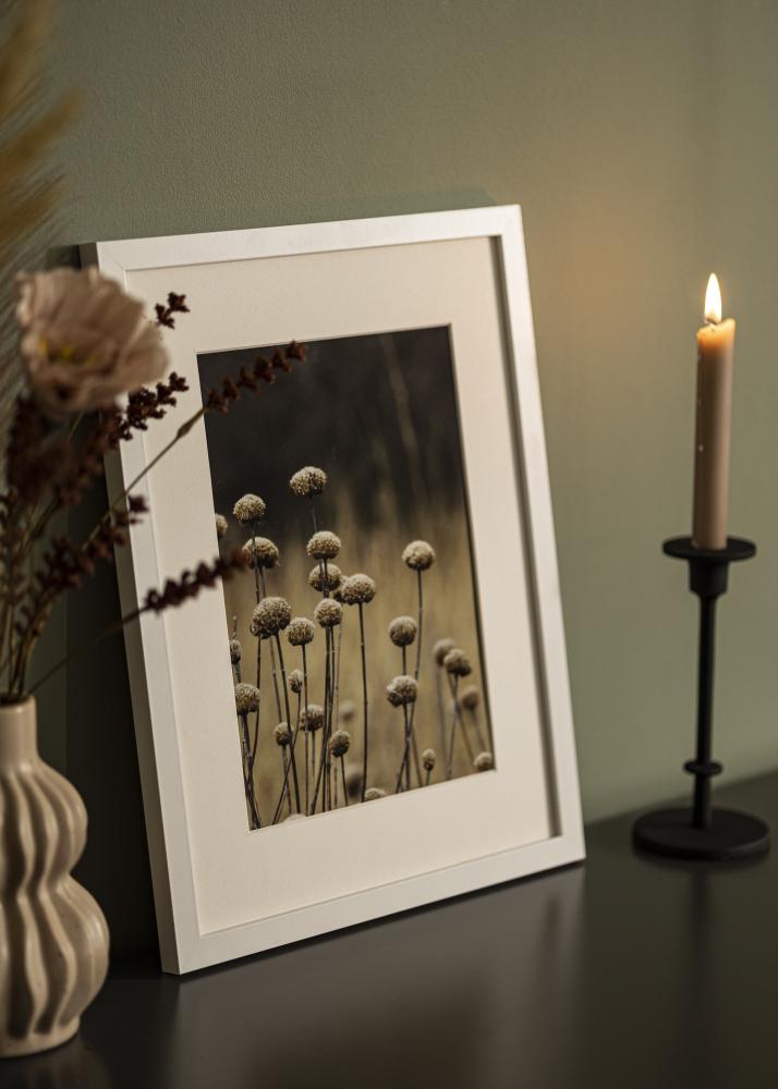 Ramme Selection Hvid 40x50 cm - Passepartout Hvid 28x35 cm