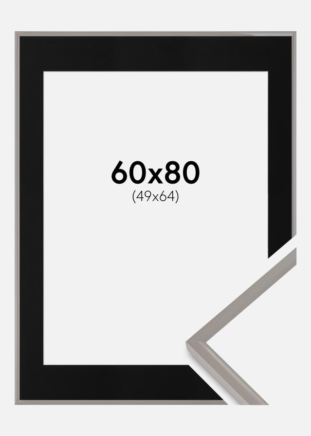 Ramme New Lifestyle Earth Grey 60x80 cm - Passepartout Sort 50x65 cm