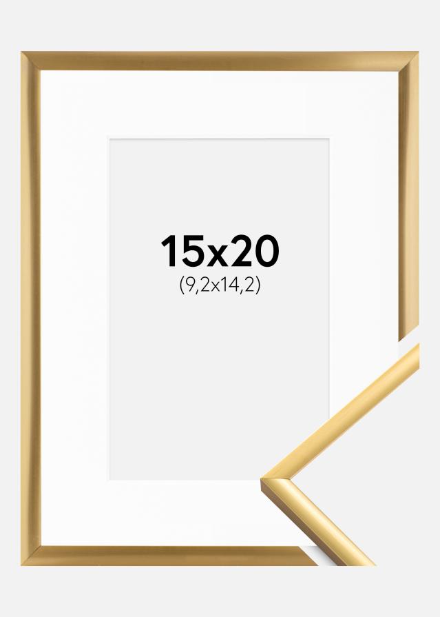 Ramme New Lifestyle Shiny Gold 15x20 cm - Passepartout Hvid 4x6 inches