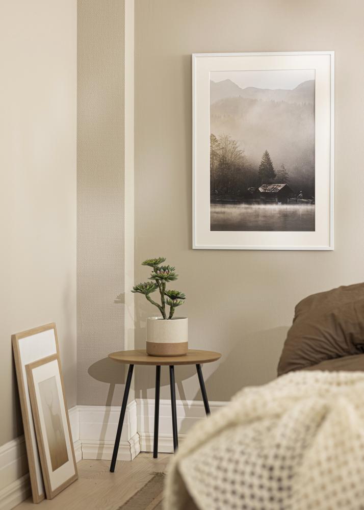 Ramme Edsbyn Warm White 50x70 cm - Passepartout Hvid 33x56 cm