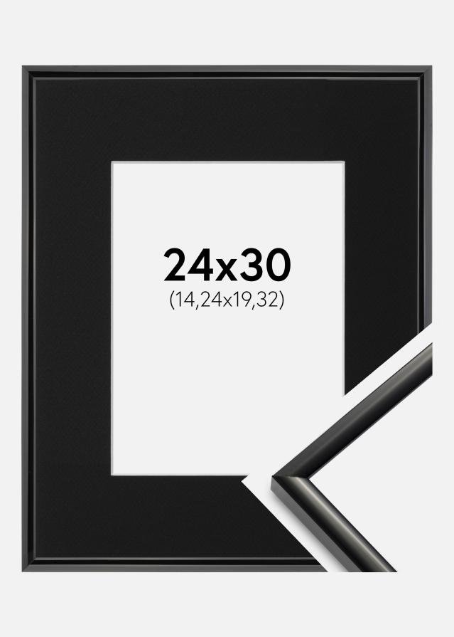 Ramme New Lifestyle Sort 24x30 cm - Passepartout Sort 6x8 inches