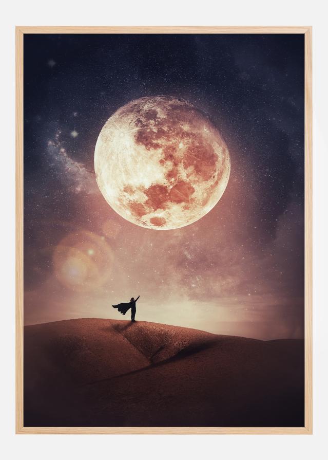 Look at the moon Plakat