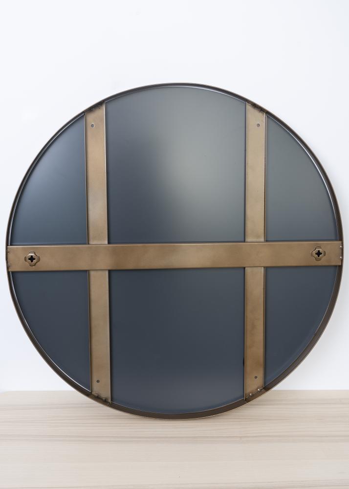 Spejl Antikmessing 70 cm ø