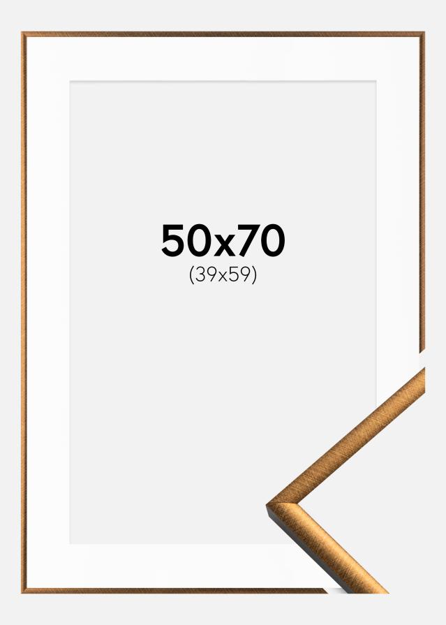 Ramme New Lifestyle Bronze 50x70 cm - Passepartout Hvid 40x60 cm