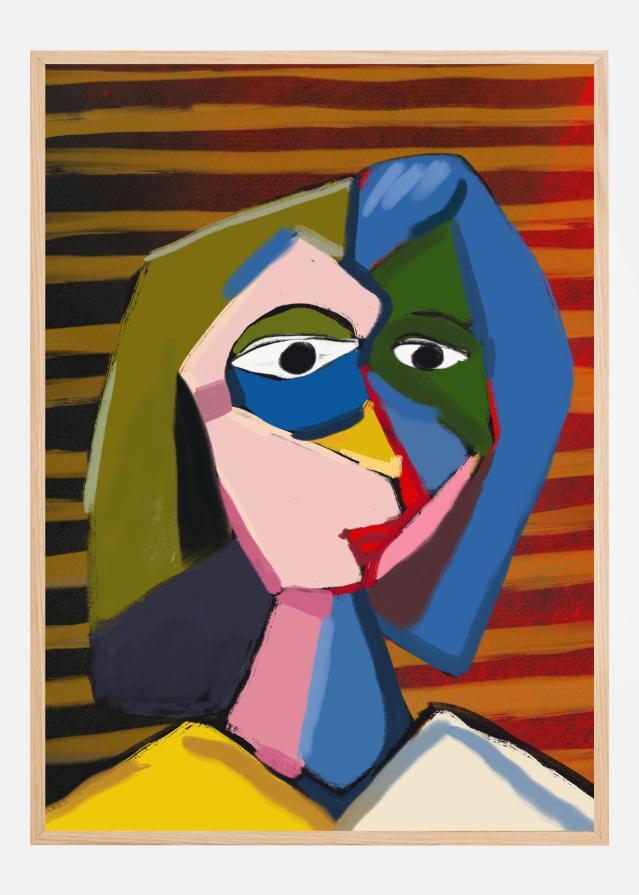 Potrait inspired by Picasso Plakat