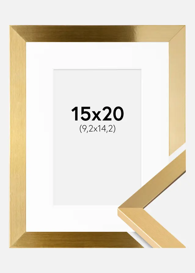 Ramme Selection Guld 15x20 cm - Passepartout Hvid 4x6 inches