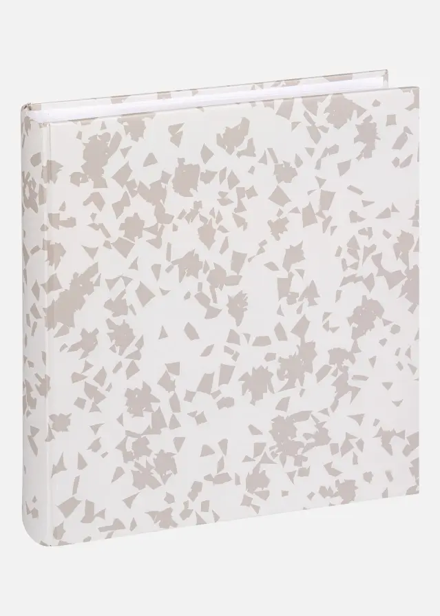Terrazzo stone Album Hvid - 28x29 cm (60 Hvide sider / 30 ark)