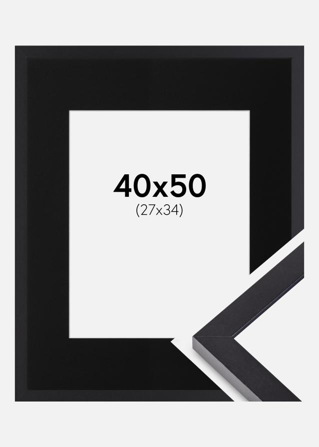 Ramme Selection Sort 40x50 cm - Passepartout Sort 28x35 cm
