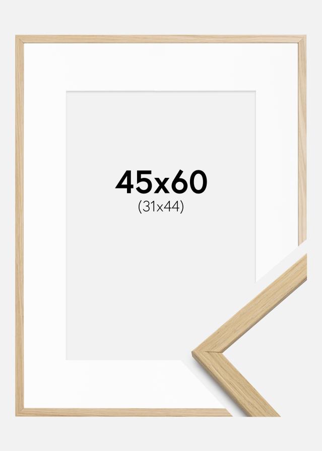 Ramme Edsbyn Eg 45x60 cm - Passepartout Hvid 32x45 cm