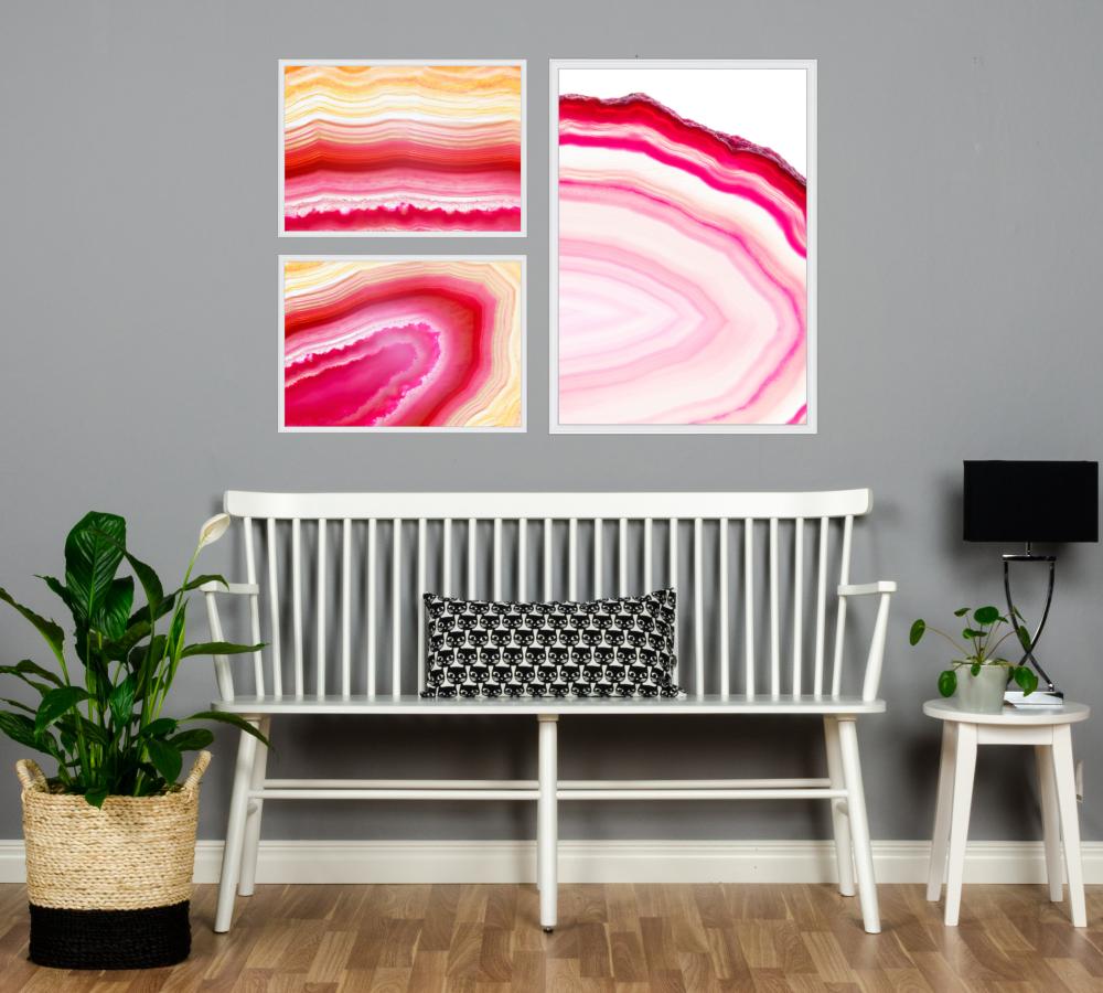 Agate - Rosa / Gul I Plakat
