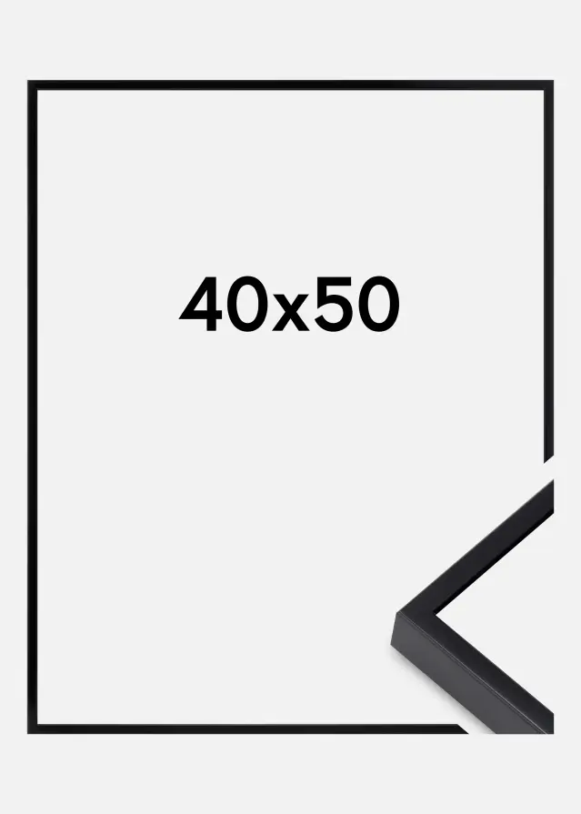 Aluminiumramme Akrylglas Sort 40x50 cm