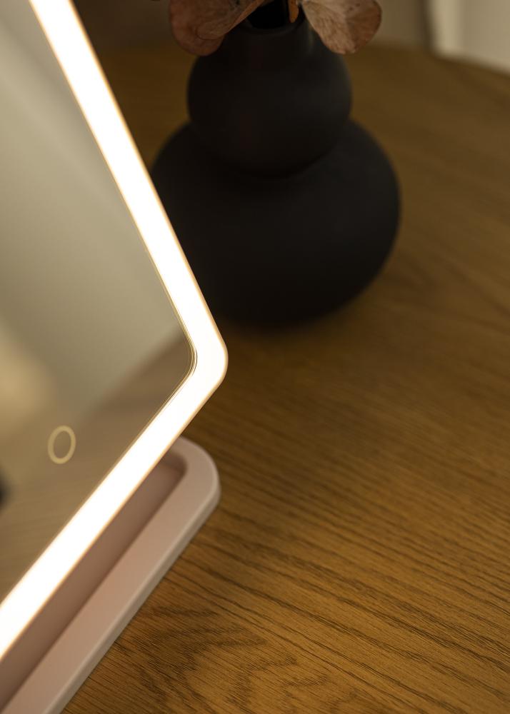 KAILA Makeupspejl LED Strip med Bluetoothhøjtaler Hvid 18x30 cm